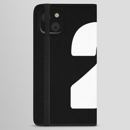 2 (White & Black Number) iPhone Wallet Case