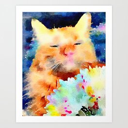 Spring Kitty Art Print