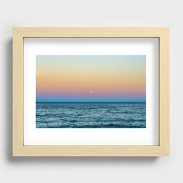 Moon Over Lake Superior | Sunset on the North Shore | Nature Photography Recessed Framed Print