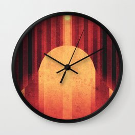 Tethys - Ithaca Chasma Wall Clock | Sci-Fi, Graphic Design, Illustration, Space 