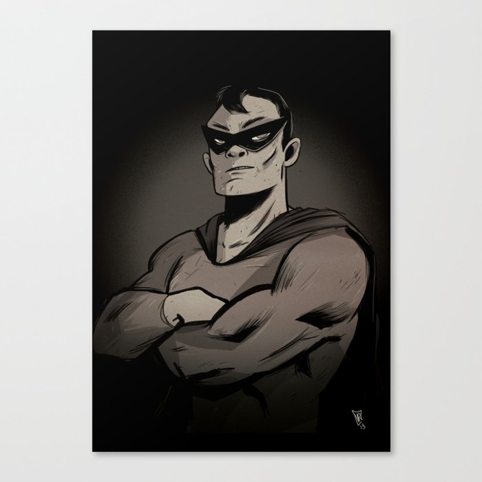 Superhero by night Canvas Print