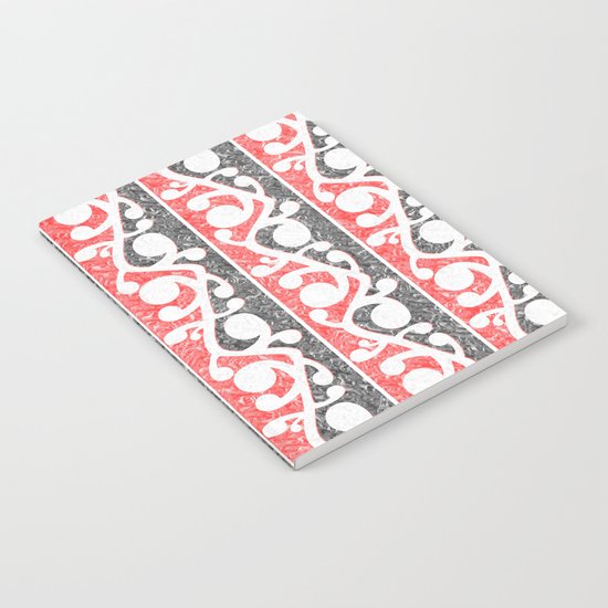 Maori Kowhaiwhai Distressed Pattern Notebook
