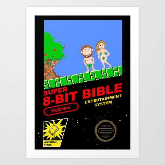 8-bit Bible Art Print