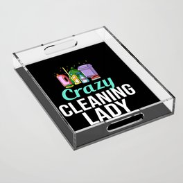 Housekeeping Cleaning Housekeeper Housewife Acrylic Tray