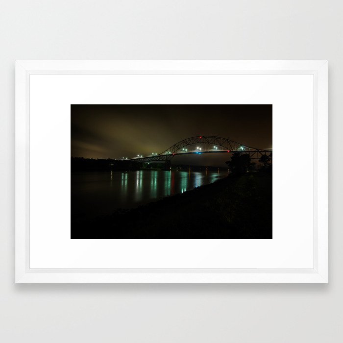 Bourne Bridge in the Evening Framed Art Print
