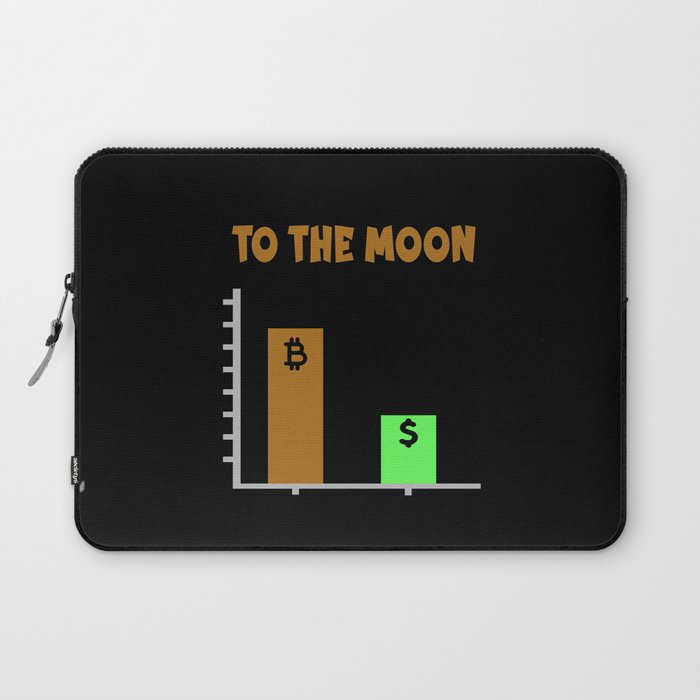 BTC to the Moon - funny Cryptocurrency design Laptop Sleeve