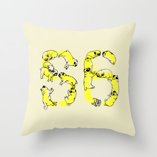 Pugs Prank Throw Pillow
