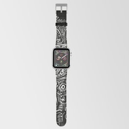 Street Graffiti Black and White Primitive Art Apple Watch Band