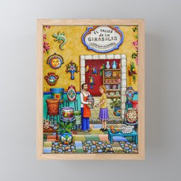 Mexican Pottery Studio Framed Mini Art Print