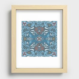 Whale Crabby Time Recessed Framed Print