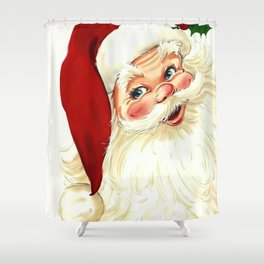 Cute laughing vintage santa Shower Curtain