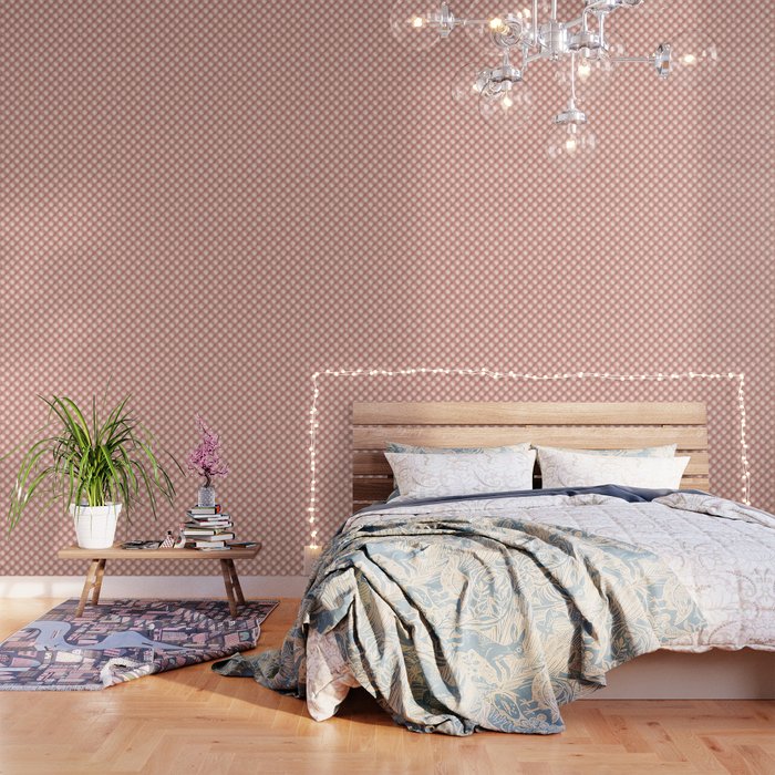 Glam Rose Gold Tufted Pattern Wallpaper