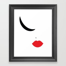the lips Framed Art Print