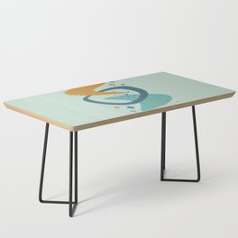 Mid Century Atomic Age Design 7 Teal, Turquoise, Orange and Aqua Coffee Table