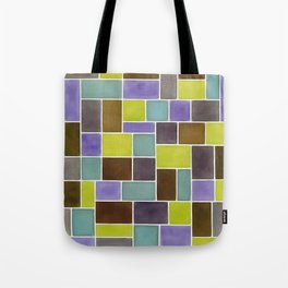 Rectangles And Squares Contemporary White Outline Art 2 Tote Bag