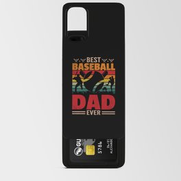 Best baseball dad ever retro Fathers day 2022 gift Android Card Case
