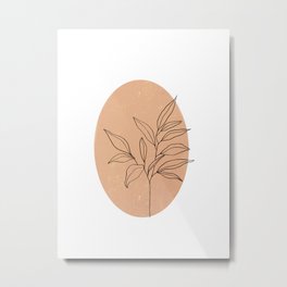 Orange Leaves Metal Print
