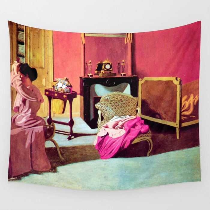 Felix Vallotton -  Woman being capped (new color editing) Wall Tapestry