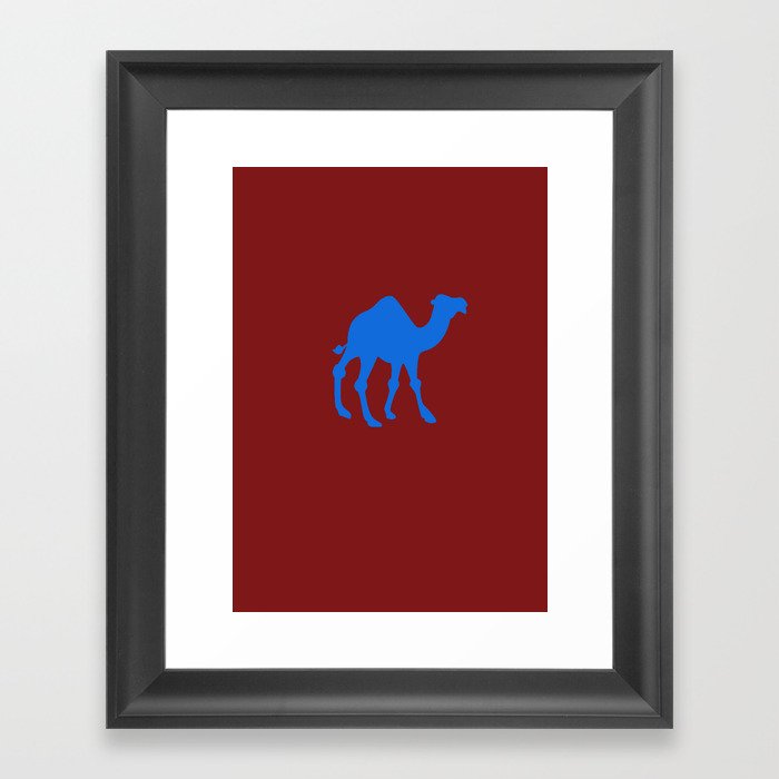 blue camel  Framed Art Print
