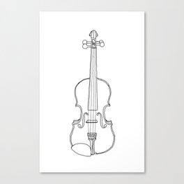 Violin line art Canvas Print