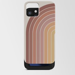 Gradient Arch VII Earthy Pastel Mid Century Modern Rainbow iPhone Card Case