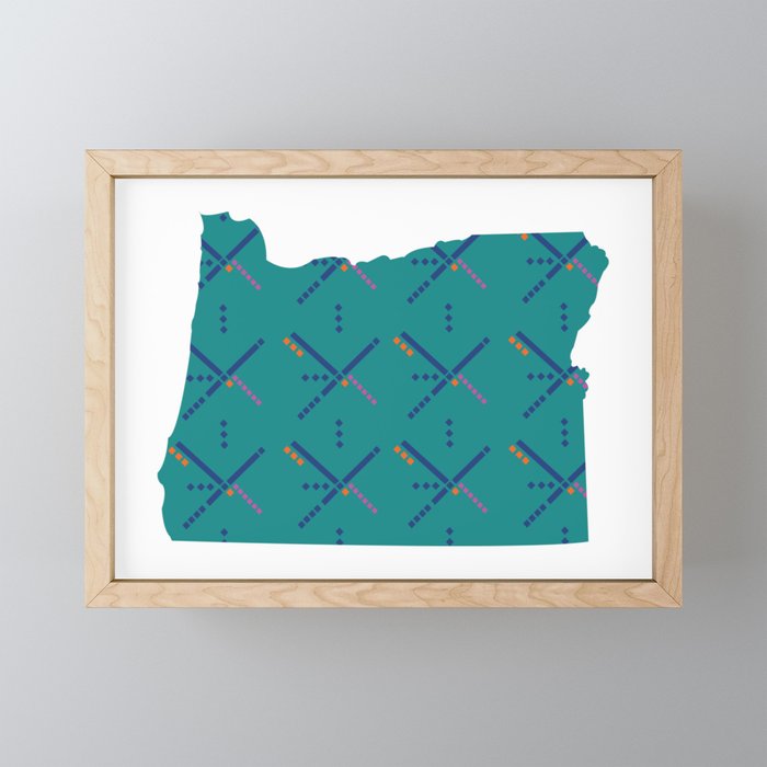 PDX Carpet Portland Oregon Framed Mini Art Print