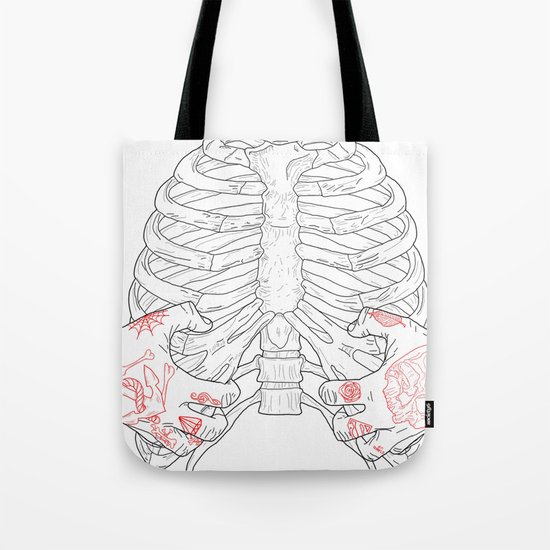 Human ribs cage Tote Bag