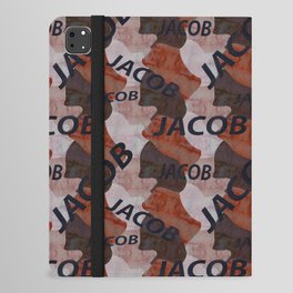 Jacob pattern in brown colors and watercolor texture iPad Folio Case