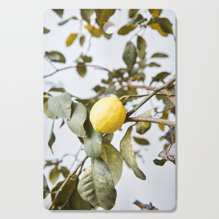 Cute lemon tree in spring | Nature photography art print | Travel photography Spain Cutting Board
