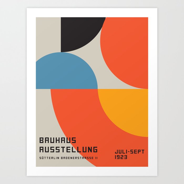 Vintage poster-Bauhaus Ausstellung 1923. Art Print