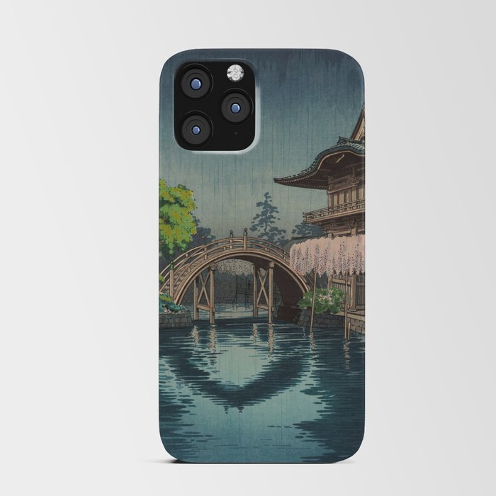 Ukiyo e Kameido Bridge or Shrine 1933 by Tsuchiya Koitsu iPhone Card Case