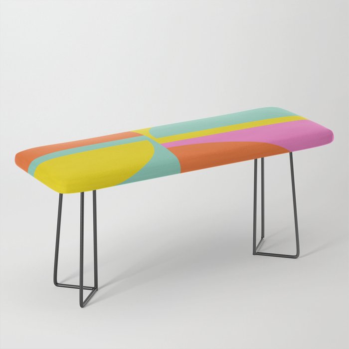 Simple Colorful Shapes Design Bench