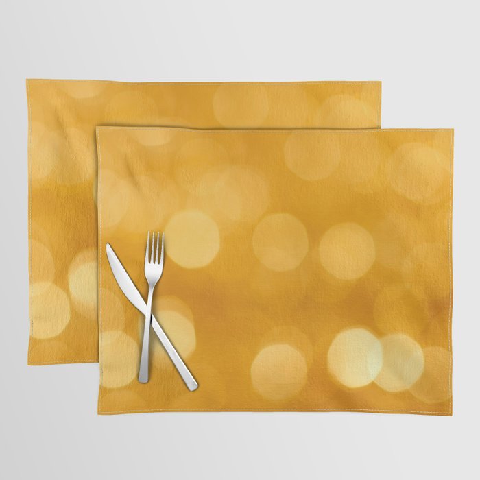 Blurred Golden Yellow Pattern  Placemat
