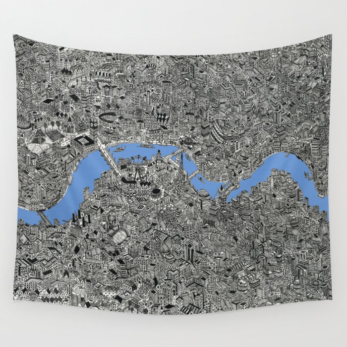 London map Wall Tapestry by City maps  Society6