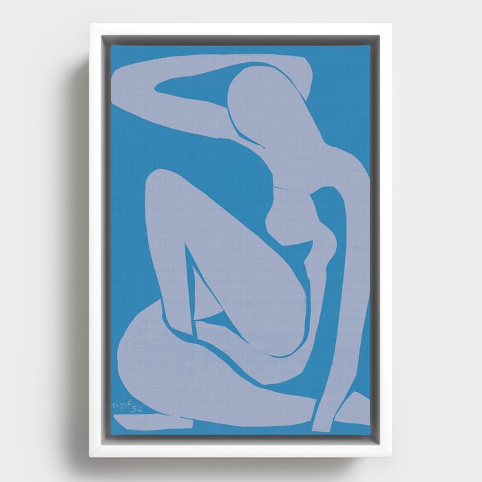 The Blue Nude by the Ocean by Henri Matisse Framed Canvas