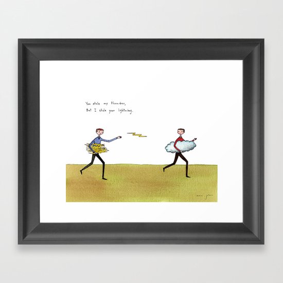 you stole my thunder Framed Art Print