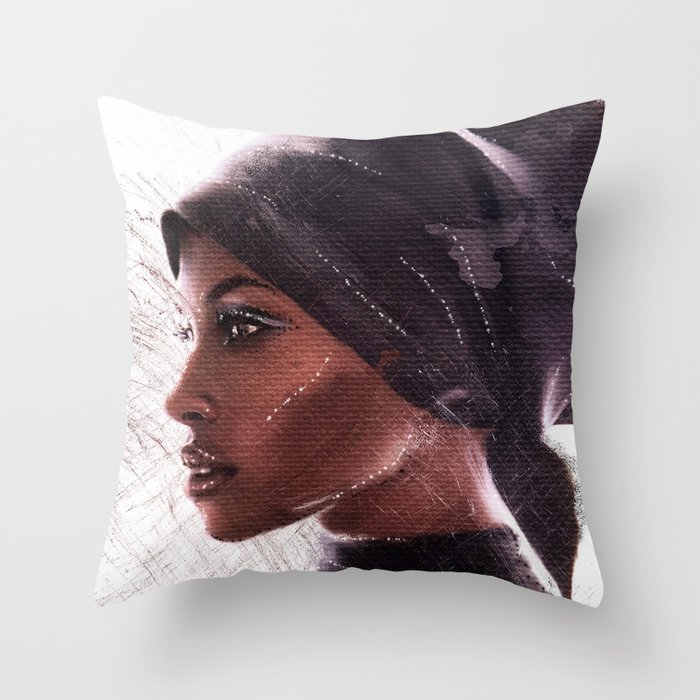 Jasmine Warsame Throw Pillow