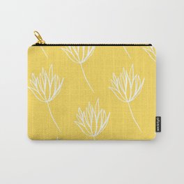 White and Yellow Flower Graphic Design Carry-All Pouch