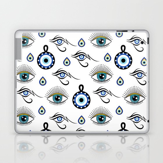 Good luck evil eye pattern Laptop & iPad Skin