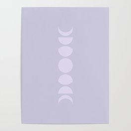 Minimal Moon Phases II Poster