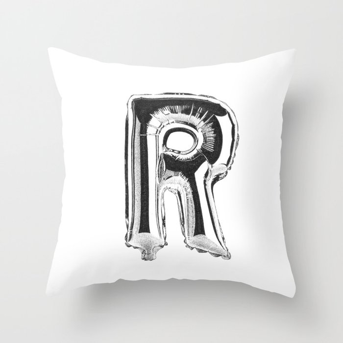 Letter R Throw Pillow