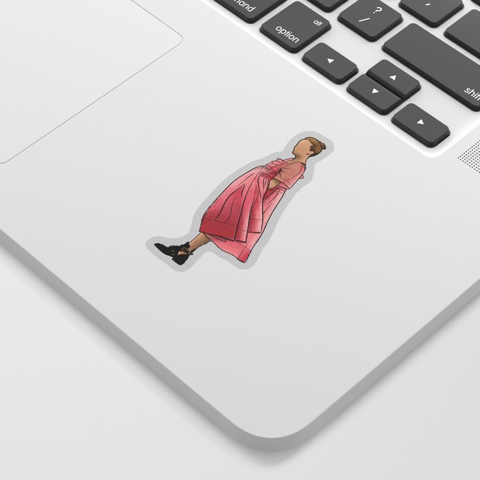 Villanelle - Killing Eve, illustration, poster, wall art, Jodie, Sandra, outfit, fashion, perfume, sorry baby, suit, dress Sticker