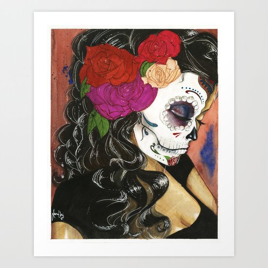 Natural High: Maquillaje De La Dia Art Print