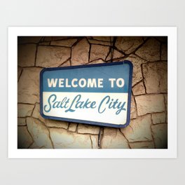 Welcome to Salt Lake City Art Print | Photo, Typography, Funny 