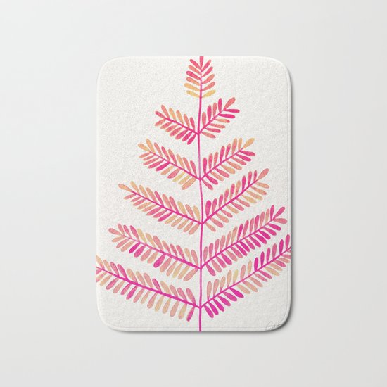 Leaflets – Pink Ombré Palette Bath Mat