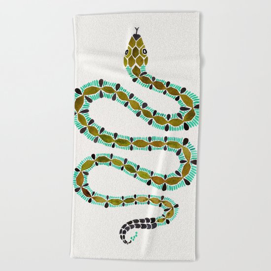Turquoise Serpent Beach Towel