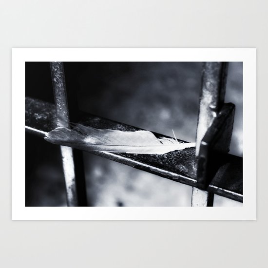 Caged bird free. Art Print
