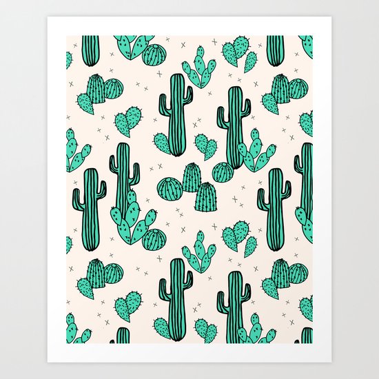 Cactus by Andrea Lauren Art Print