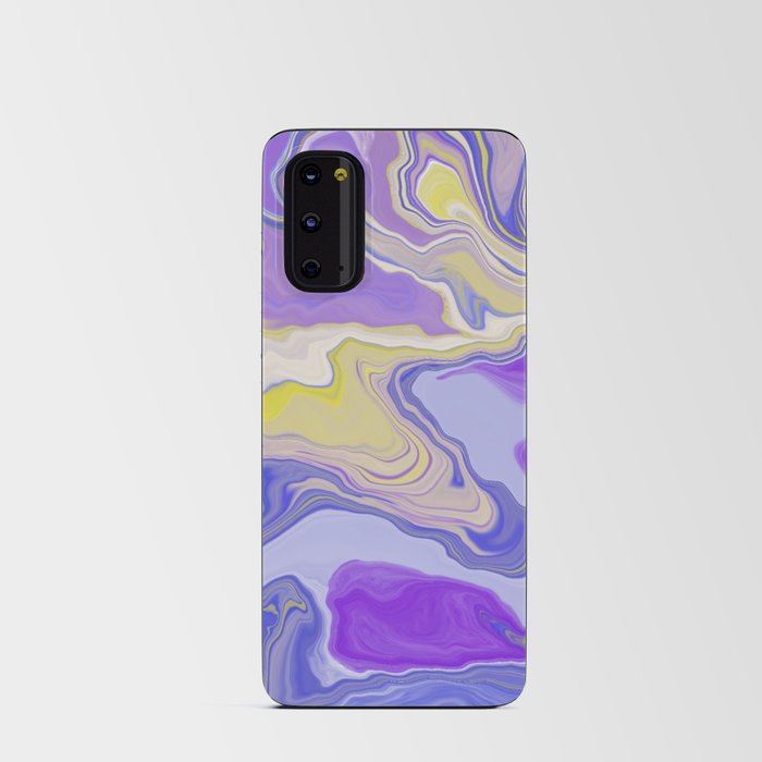 Purple Blue Yellow Liquify Pattern Android Card Case