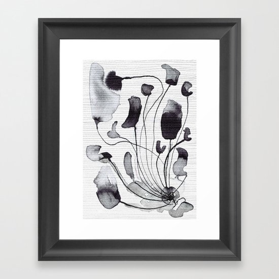 ink flowers Framed Art Print